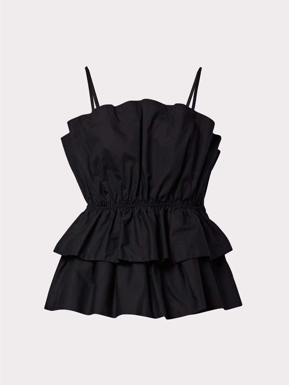 Milly Naomi Ruffled Top in Midnight Blue